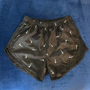 Black Nike shorts size small with panty liner
